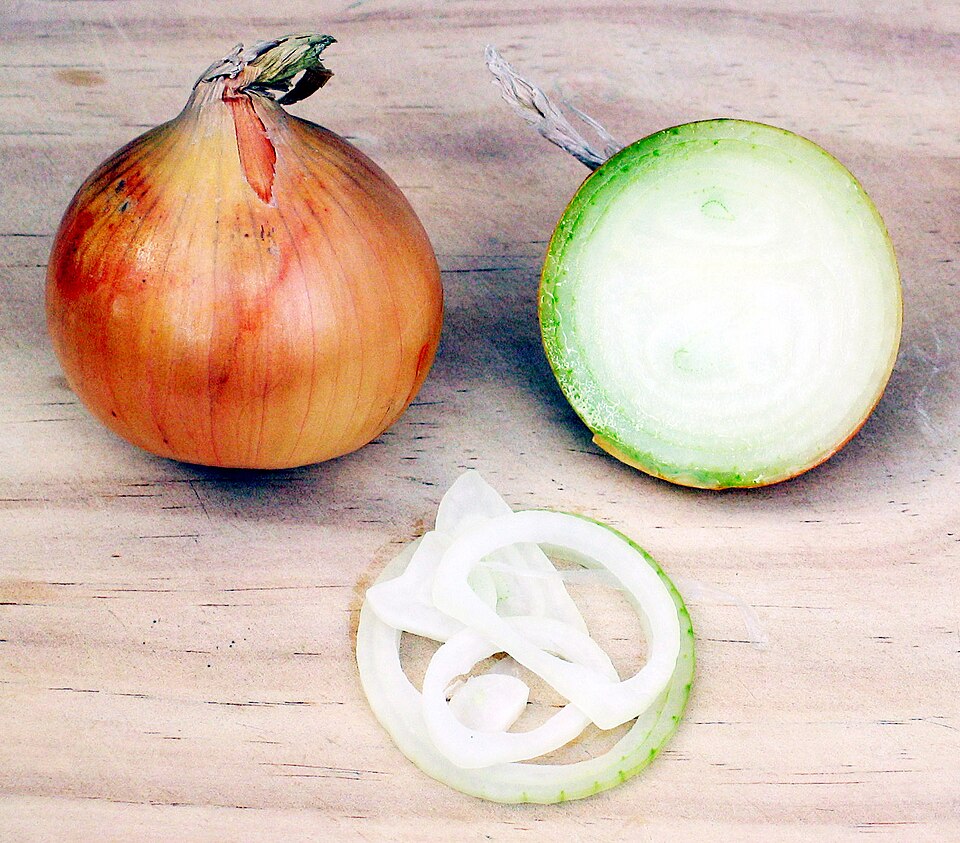 Yellow onion bulbs